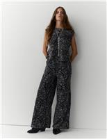 Embroidered Metallic Sleeveless Top