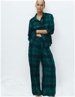 Cotton Blend Tartan Checked Pyjama Set
