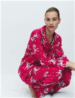 Pure Cotton Zebra Print Revere Pyjama Set