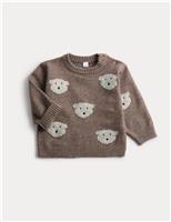 Knitted Bear Jumper (0-3 Yrs)