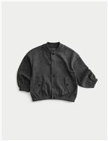 Cotton Blend Jersey Bomber Jacket (2-8 Yrs)