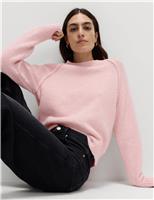 Textured Crew Neck Jumper with Wool
