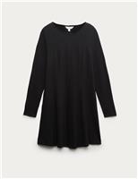 Jersey Round Neck Mini Skater Dress