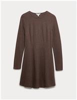 Jersey Round Neck Mini Skater Dress