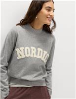 Slogan Funnel Neck Jumper