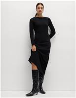 Cotton Rich Cosy Midi Column Dress