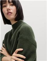 Lambswool Blend Funnel Neck Jumper