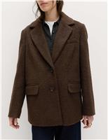 Wool blend brushed blazer