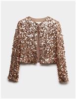 Sequin Cropped Jacket
