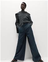 Striped Studded Straight Leg Trousers