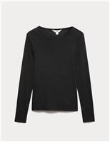 Cotton Rich Embellished Ribbed Top