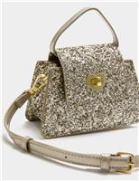 Kids Glitter Metallic Top Handle Bag