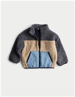 Colourblock Borg Zip Through Jacket (2-8 Yrs)