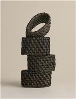 Set of 4 Rattan Oval Napkin Rings