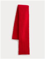 Slim Knitted Scarf with Wool