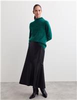 Pure Brushed Cashmere Funnel Neck Jumper