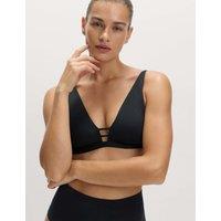 M&S Sculpt Plunge V-Neck Bikini Top Black