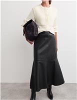 Leather Midaxi A-Line Skirt