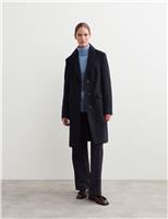 Pure Wool Single Breasted Boyfriend Coat