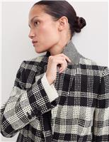 Pure British Wool Checked Longline Blazer
