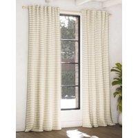 M&S Chenille Gingham Multiway Blackout Curtains Olive