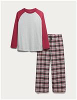 Pure Cotton Checked Pyjamas (3-16 Yrs)