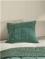 Pure Cotton Velvet Quilted Pillow Sham