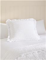 Pure Cotton Ruffle Edge Pillow Sham