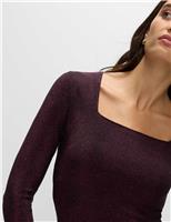 Sparkly Square Neck Top