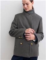Pure Merino Wool Geometric Short Coat