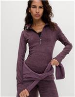 Funnel Neck Half Zip Running Top
