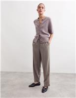 Wool Rich Flannel Tapered Leg Trouser