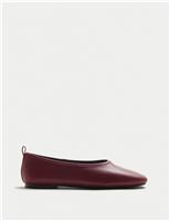 Leather Slip On Flat Ballet Pumps