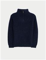 Cotton Rich Half Zip Jumper (2-8 Yrs)