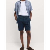 M&S Slim Fit Stretch Chino Shorts Navy