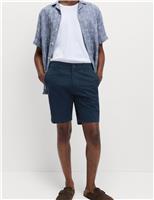 M&S Slim Fit Stretch Chino Shorts Navy