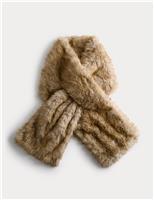 Faux Fur Tipped Scarf