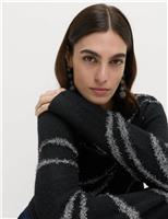 Tinsel Animal Print Jumper with Wool