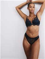 Saffron Satin & Lace Thong