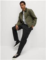 M&S Tapered Fit Stretch Cargo Trousers Navy