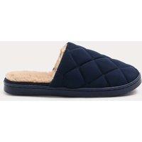 M&S Quilted Mule Slippers with Secret Support Navy
