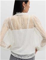 Lace High Neck Shirt