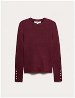Sparkly Ribbed Button Detail Jumper