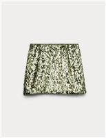 Sequin Mini A-Line Skirt