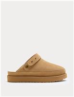 Suede Flatform Clogs