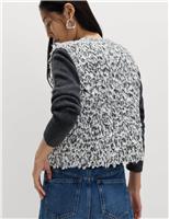 Textured Slub Slim Fit Waistcoat with Wool