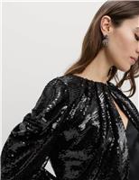 Sequin Shrug Top