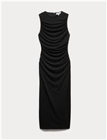 Jersey Ruched Midaxi Bodycon Dress