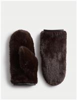 Formal Faux Fur Mittens