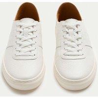 M&S Leather Trainers White